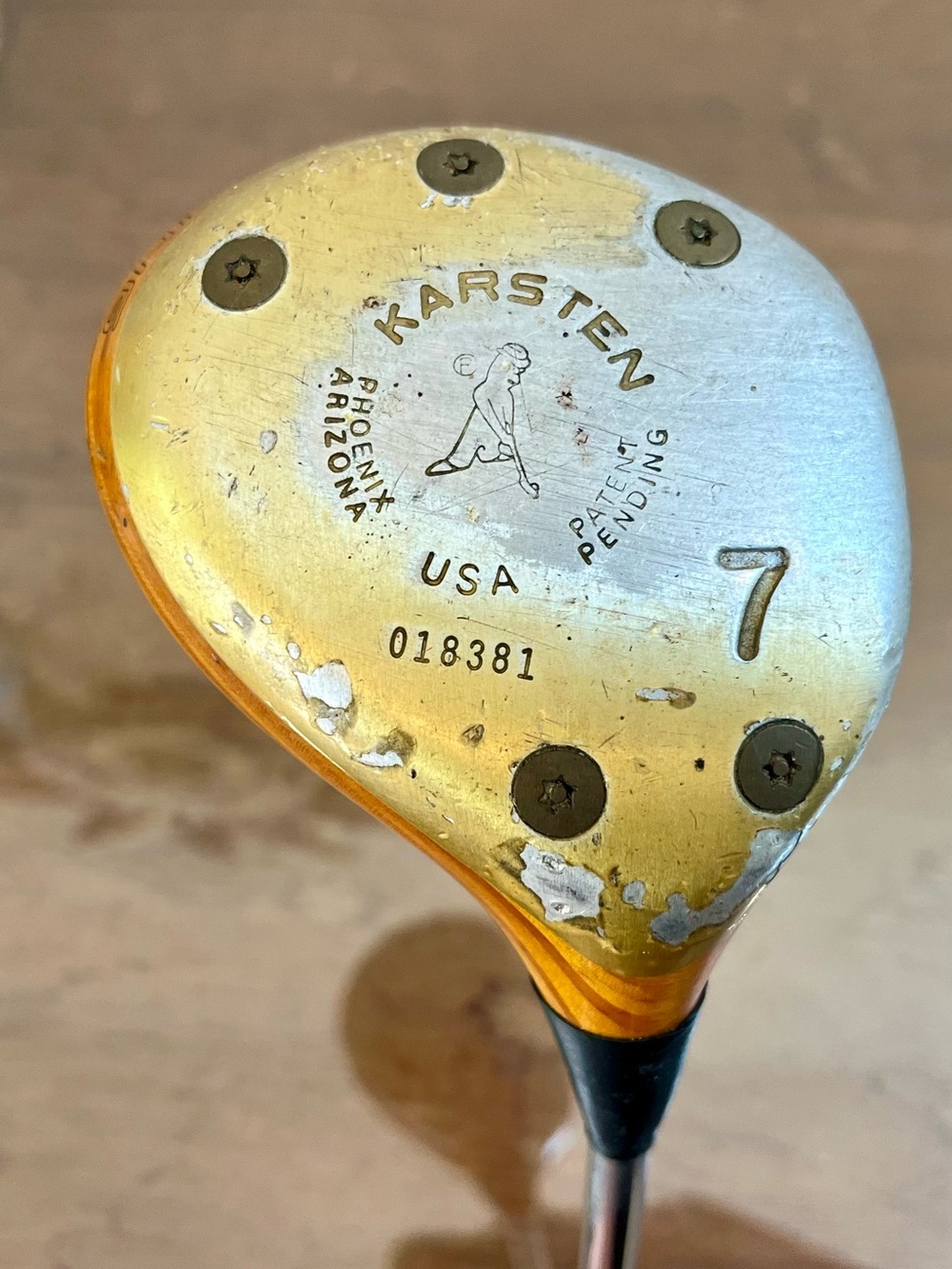 Vintage Ping Zing Karsten Blonde 7-Wood RH JZ Steel Shaft Original Dylagrip 41”